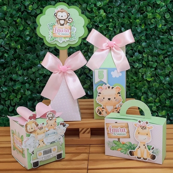 Kit Clássico Safari Rosa (32 peças)